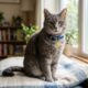 Mulher coloca coleira em gato idoso abandonado e percebe mudança imediata