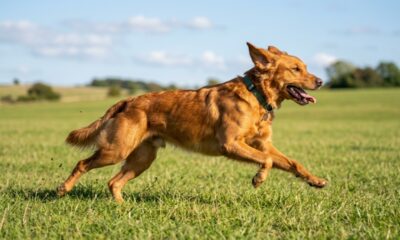 Golden Retriever supera obesidade e corre com energia