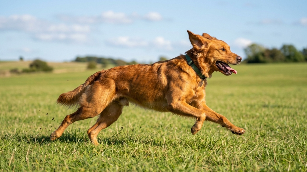 Golden Retriever supera obesidade e corre com energia