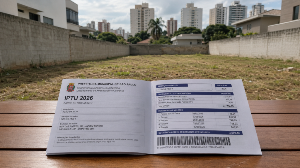 O terreno parado que parecia barato pode esconder uma cobrança de IPTU maior do que o esperado