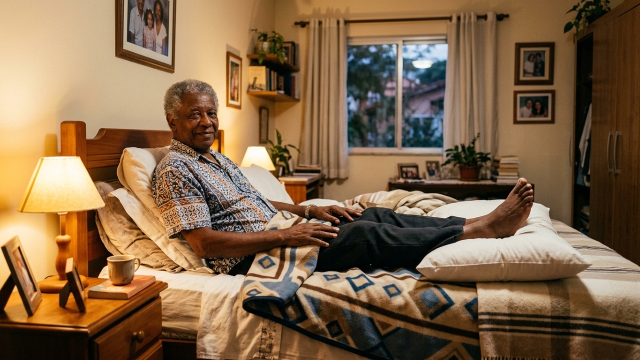 O que muitos idosos fazem antes de dormir para acordar com as pernas mais leves