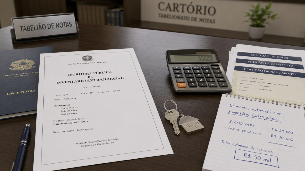Inventário extrajudicial 2026: a mudança que pode economizar até R$ 50 mil para famílias