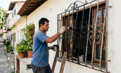 Como renovar grade de janela enferrujada e melhorar a aparência da fachada