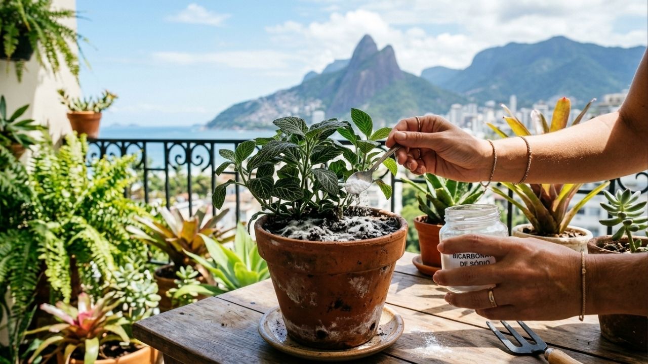 Jogar bicarbonato de sódio no jardim e nos vasos: para que serve e por que é recomendado