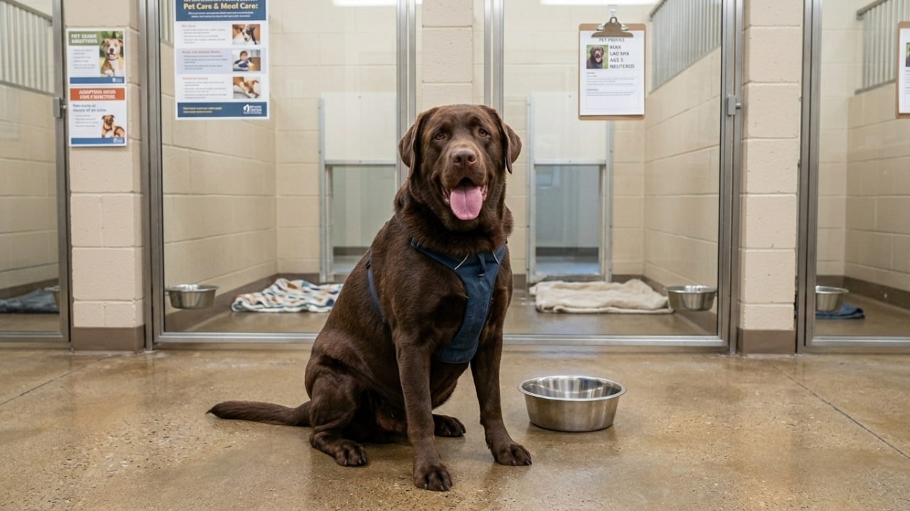 Labrador é devolvido ao abrigo por ser “grande demais” e comove ao continuar buscando abraços