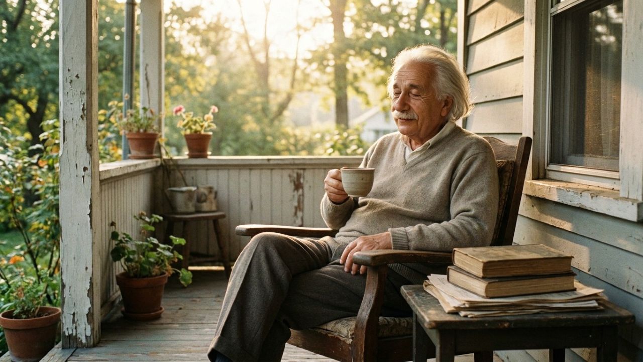 Albert Einstein, o pai da teoria da relatividade: "Uma vida tranquila e modesta traz mais alegria do que a busca pelo sucesso constante, aliada à agitação perpétua."