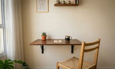 Como fazer mesa dobrável e deixar casa pequena mais prática sem ocupar circulação