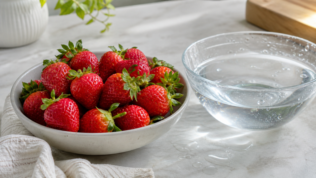 A parte esquecida do morango que pode levar antioxidantes para vitaminas, chás e sobremesas