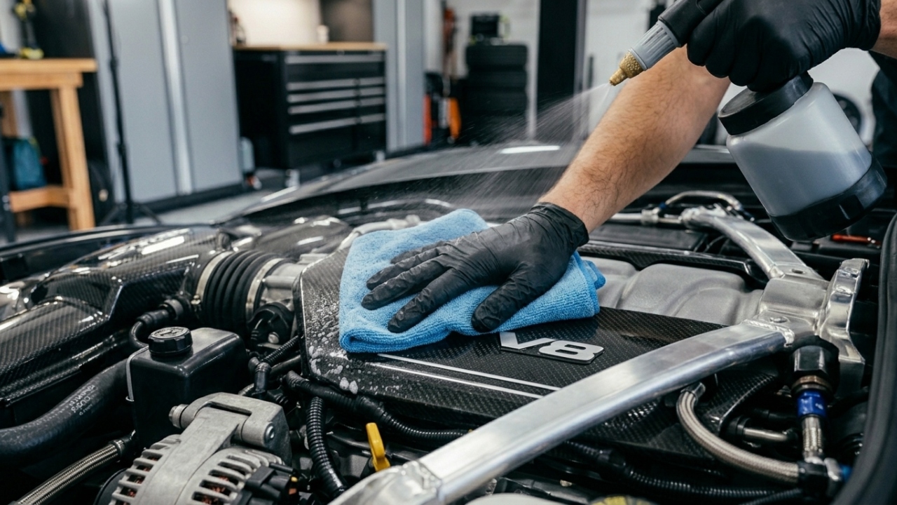 Técnica quase a seco promete deixar o motor do seu carro brilhando sem improvisos perigosos