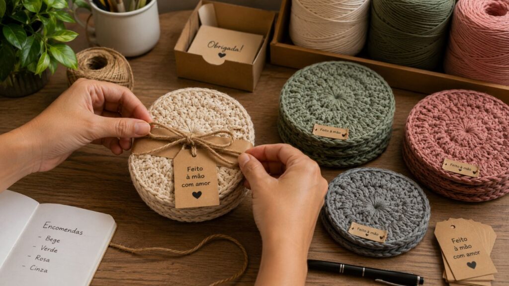 Quer renovar a decoração? Faça esse porta-copo de crochê em poucos minutos