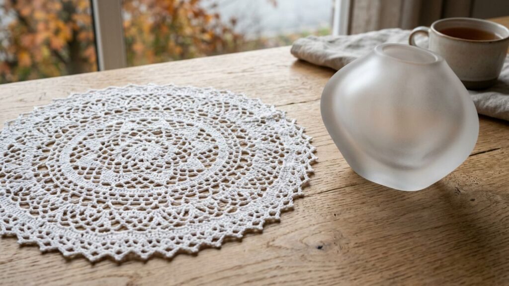 O crochê moderno em tons claros que está substituindo peças decorativas comuns