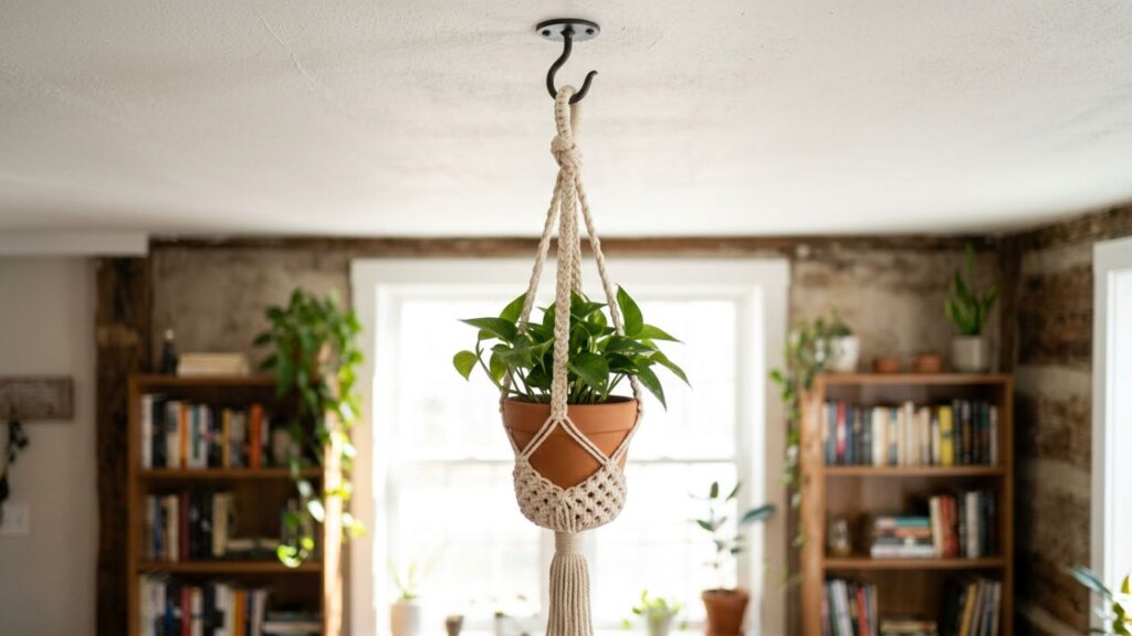 O suporte de plantas em crochê que fez muita gente olhar para a decoração de outro jeito