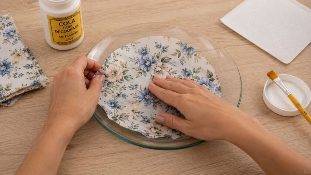 Como fazer prato decorado com tecido para transformar sua decoração