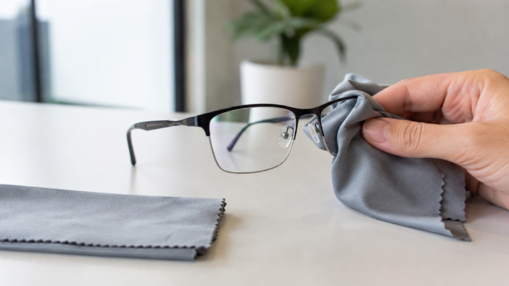 O erro comum ao limpar óculos que deixa as lentes embaçadas mesmo depois de passar a flanela