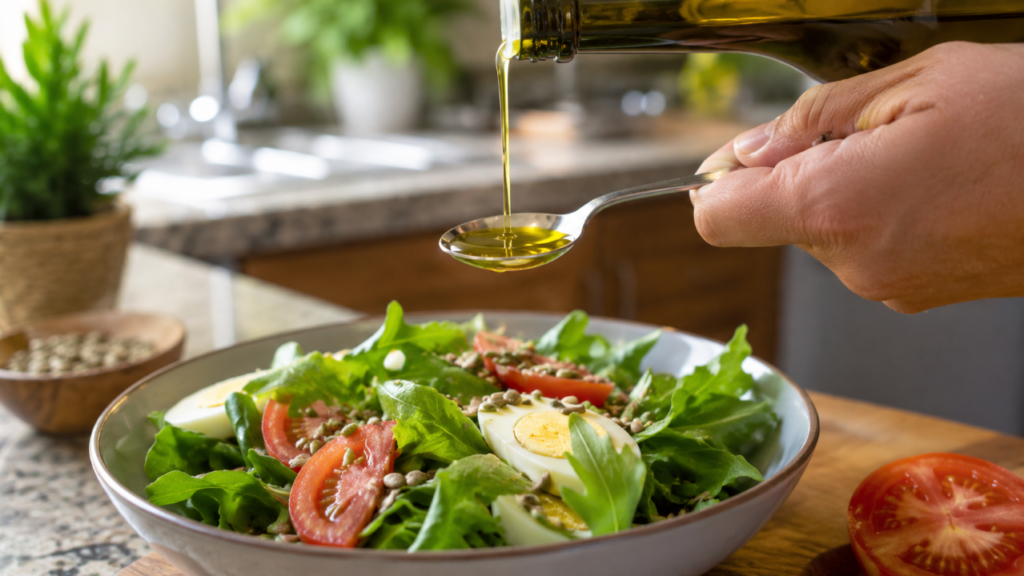 O óleo certo para salada pode mudar tudo: veja 5 opções que fazem mais sentido no prato
