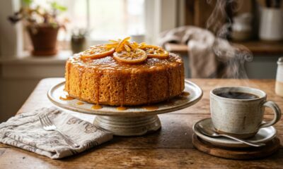 Esse bolo de laranja fica macio e úmido na medida, perfeito para servir com café fresquinho