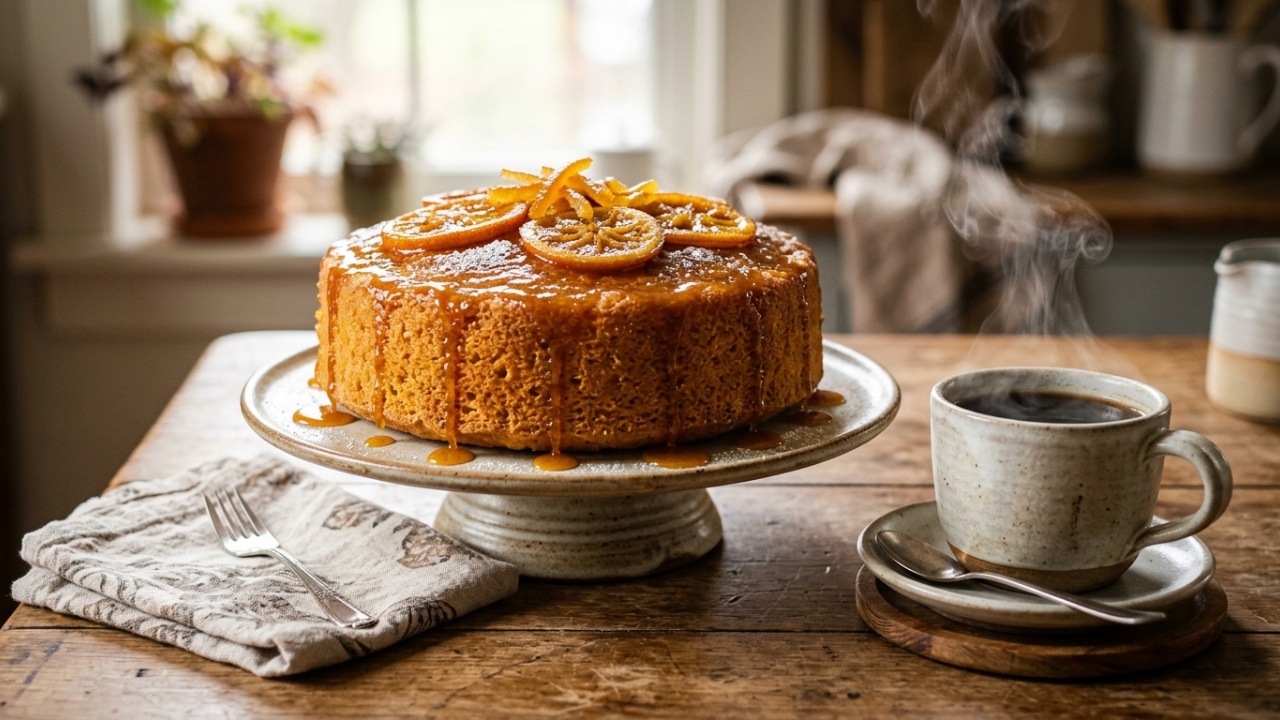 Esse bolo de laranja fica macio e úmido na medida, perfeito para servir com café fresquinho