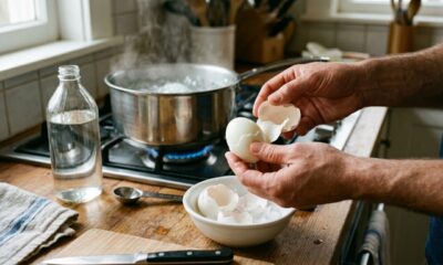 Coloque esses 2 ingredientes na água ao cozinhar ovos e veja a casca se soltar em segundos