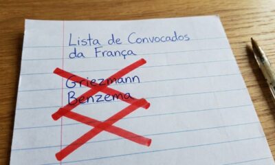 “Vaza” lista de convocados da França para a Copa do Mundo sem Griezmann e Benzema