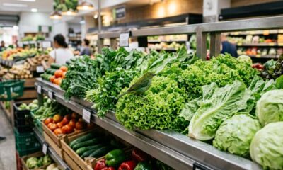 Consumidora leva susto ao encontrar animal camuflado entre frutas e verduras