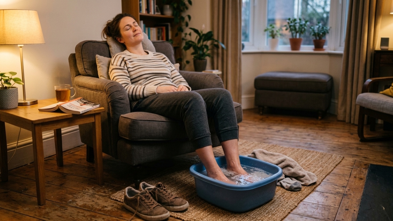 O método caseiro com água morna e sal que ajuda a relaxar pés cansados depois da rotina