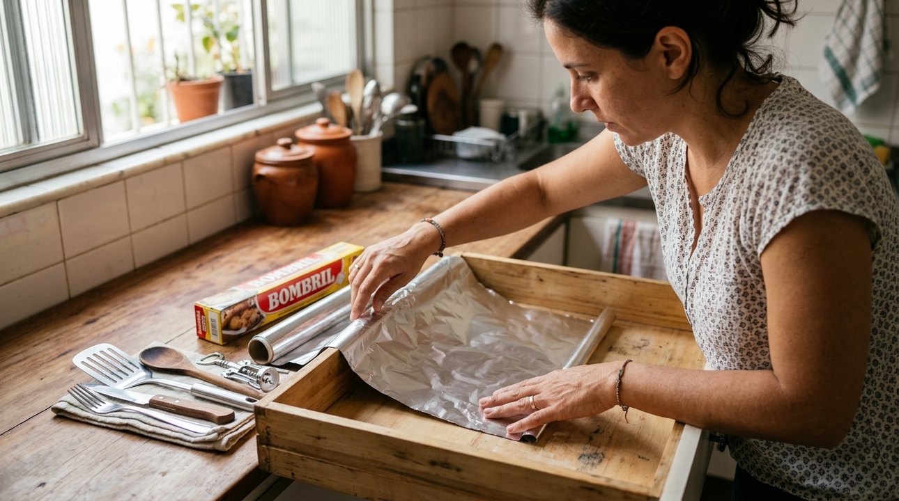 Guardar papel alumínio nas gavetas da cozinha: para que serve e quando usar