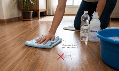 Coloque duas colheres num balde e o chão ficará limpo por mais tempo: um truque simples para eliminar o pó e devolver o brilho perdido