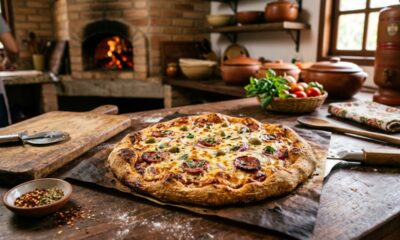 Essa pizza que não leva farinha de trigo, leite e não precisa sovar transforma ingredientes simples em um jantar econômico de dar água na boca