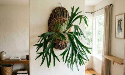 Planta chifre-de-veado se destaca como opção exótica ideal para decorar paredes