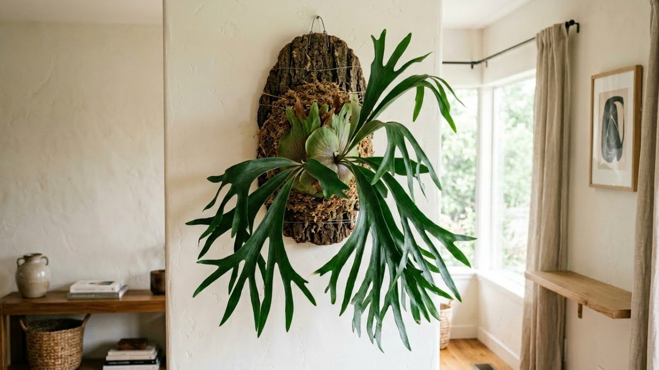Planta chifre-de-veado se destaca como opção exótica ideal para decorar paredes