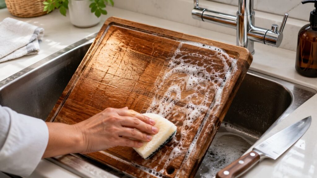 Como limpar tábuas de corte sem produtos químicos: um truque que elimina todas as bactérias