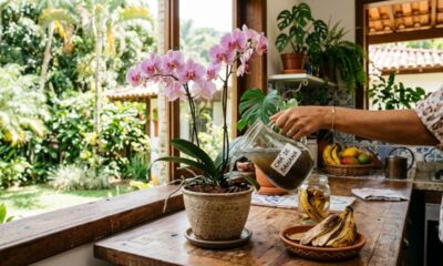 Por que colocar casca de banana no vaso da orquídea: o segredo para floração intensa
