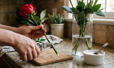 Por que colocar uma colher de açúcar no vaso de flores prolonga a duração do buquê