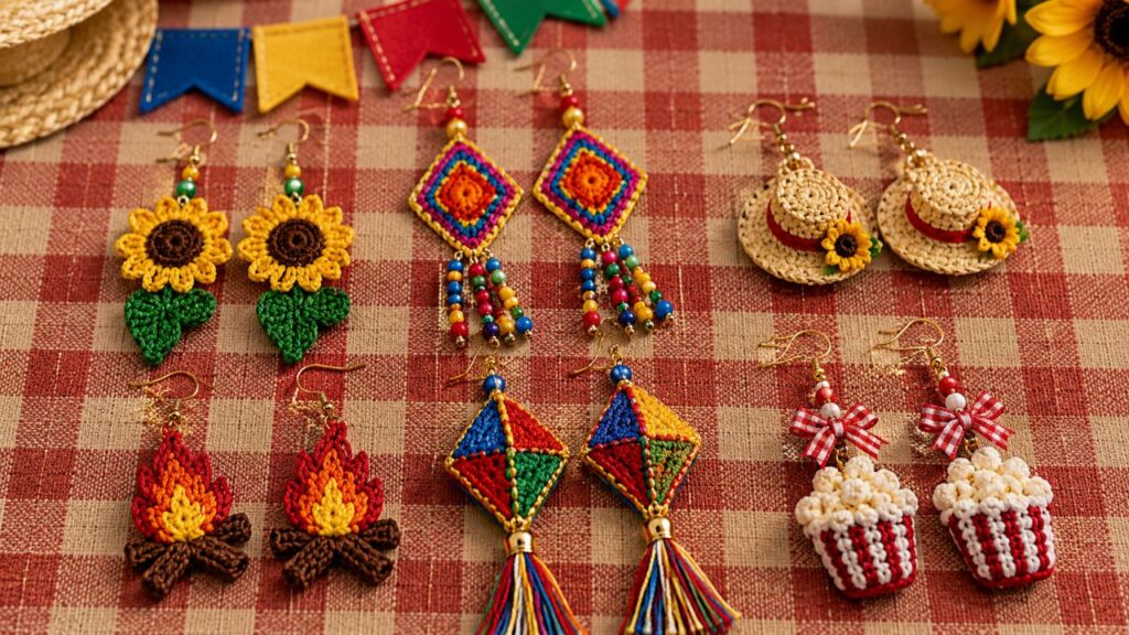 Como fazer o brinco de crochê de balão perfeito para arrasar na Festa Junina
