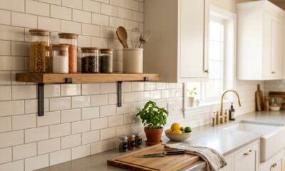 Prateleira simples de parede ajuda a organizar cozinha, quarto ou lavanderia gastando pouco