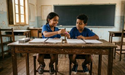Aprender com menos recursos fazia alunos dividirem lápis, borracha e caderno