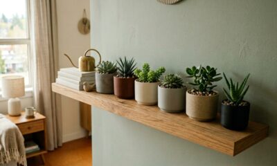 Decoração com suculentas deixa ambientes pequenos mais verdes com vasos baixos e discretos