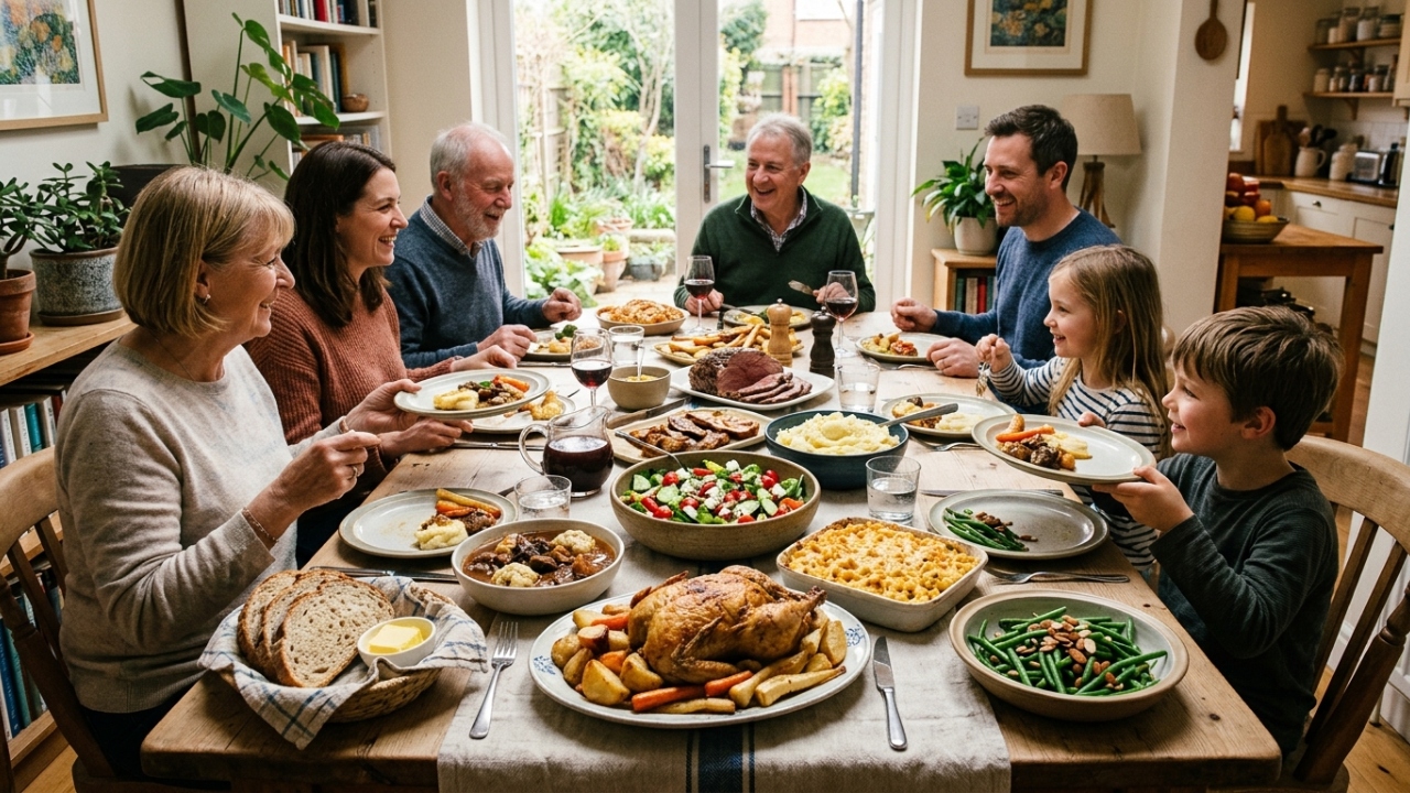 Almoço especial no domingo lembra uma infância de família reunida e mesa farta
