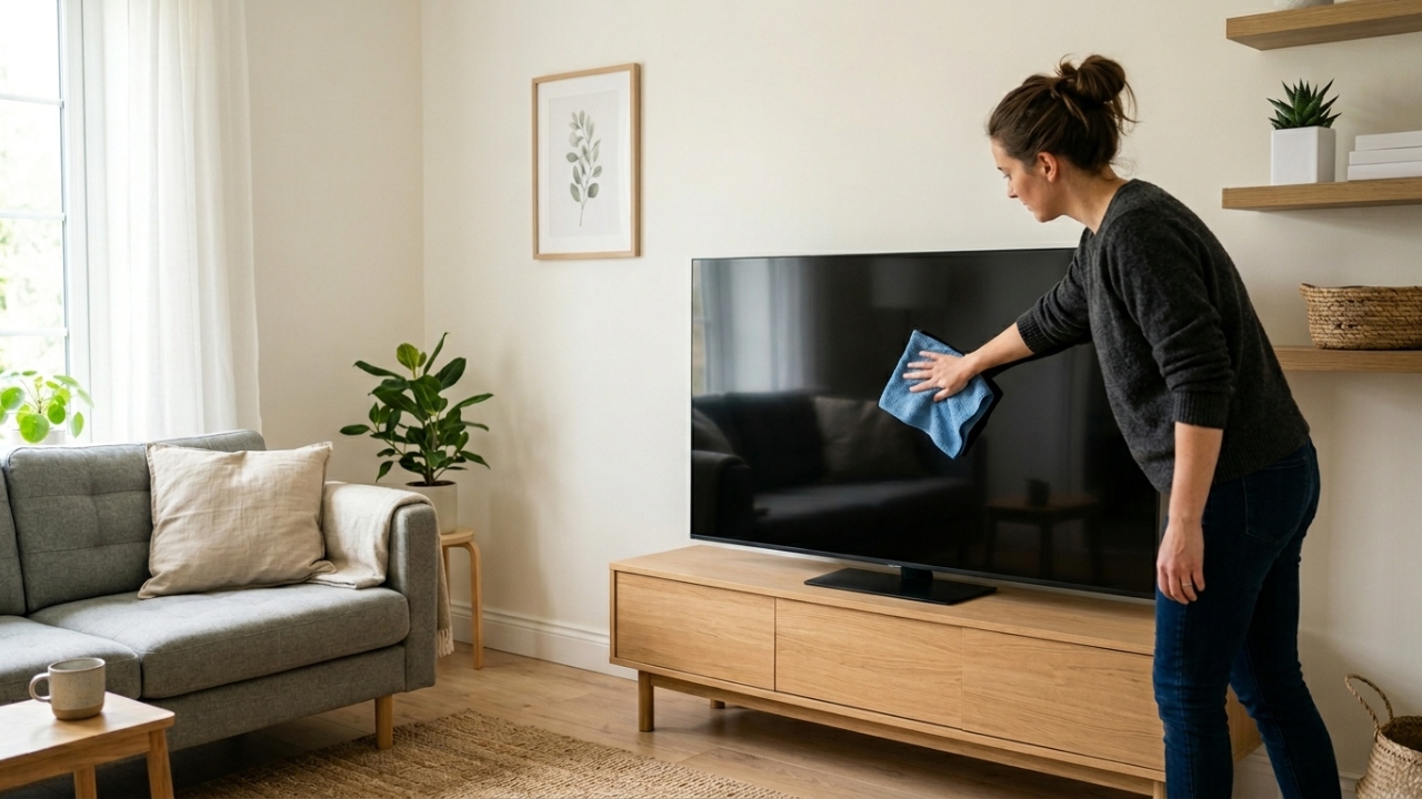 Nem detergente nem álcool: o segredo caseiro para limpar a TV sem danificar a tela