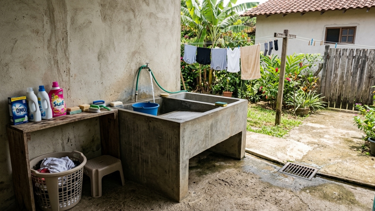 Como fazer um tanque externo simples e deixar o quintal mais funcional