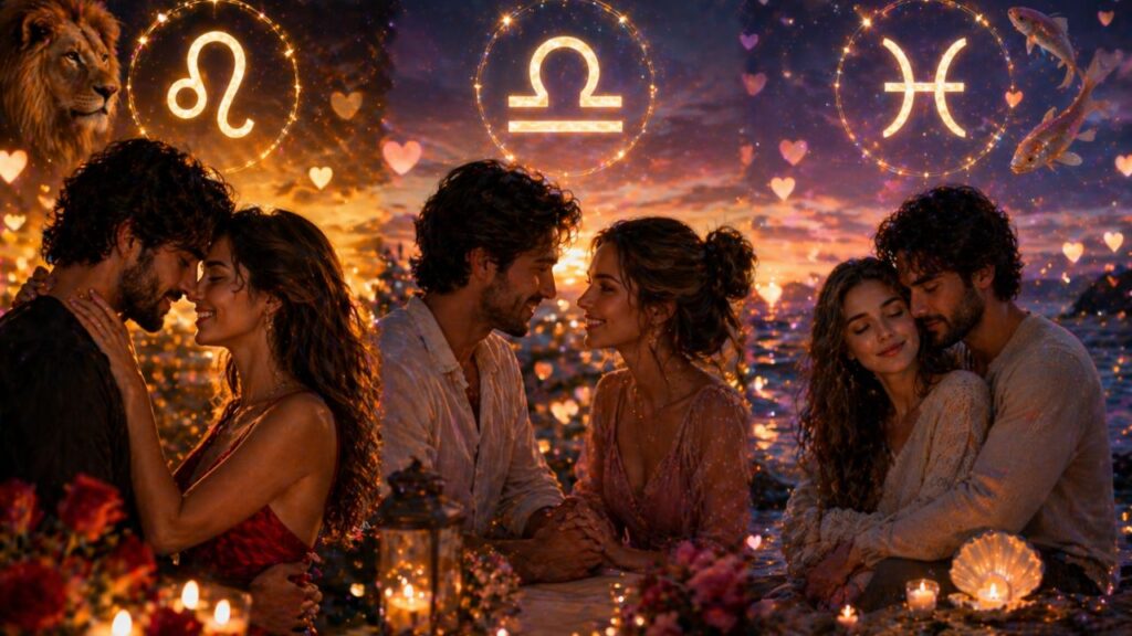 Esses 3 signos podem sentir o amor ganhar brilho e trazer momentos especiais