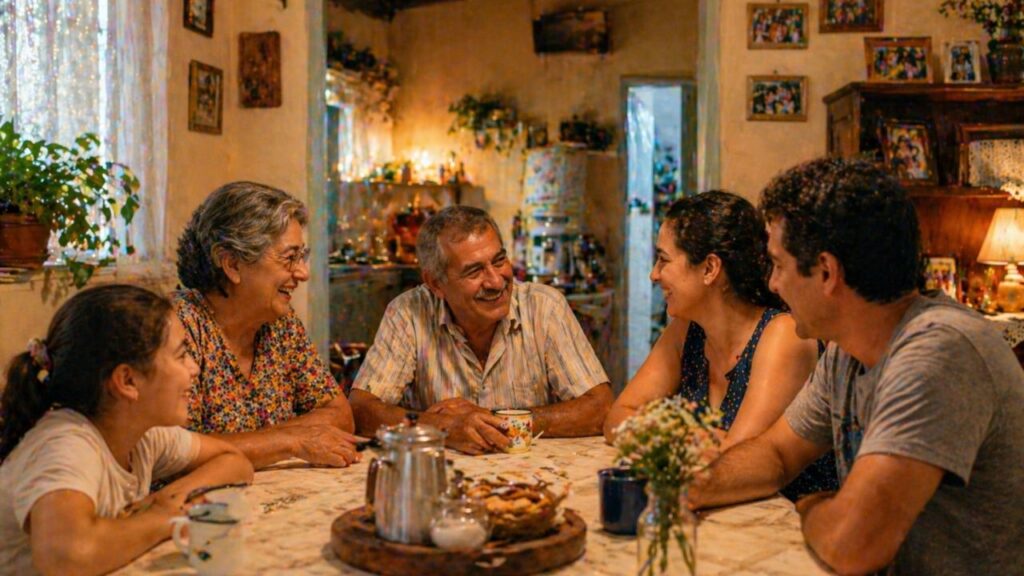 Momentos do passado como conversa depois do jantar ainda aquecem o coração