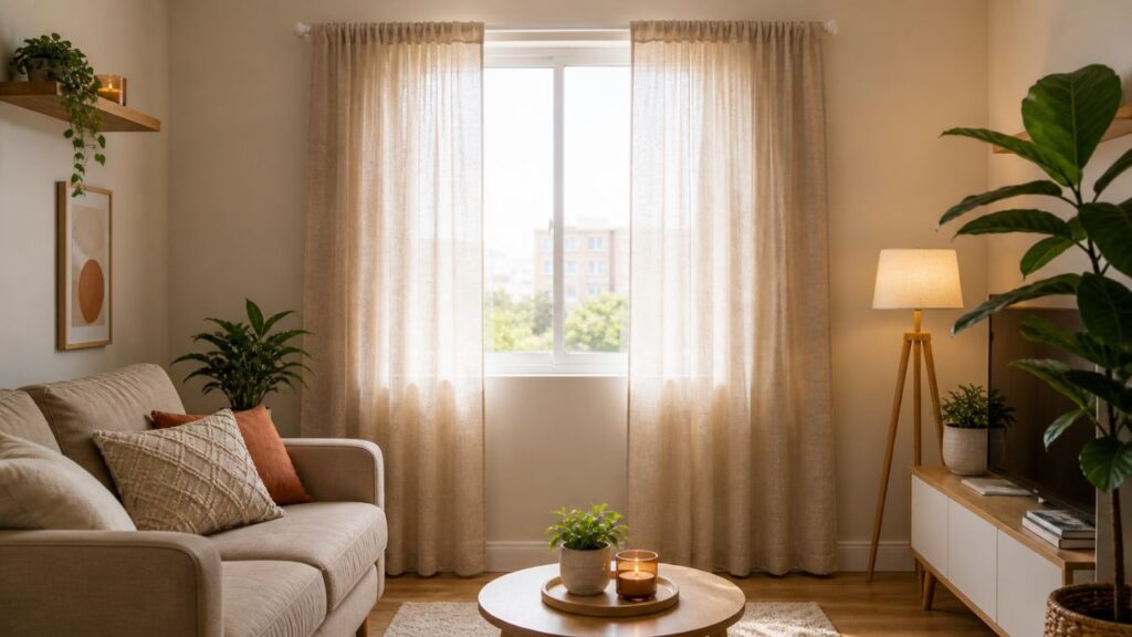 Como instalar cortina sem furar parede e valorizar o ambiente em casa alugada