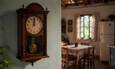 Objetos como relógio de parede atravessaram gerações e marcaram casas antigas com saudade