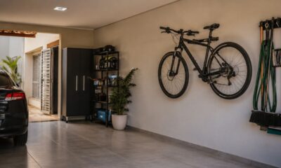 Suporte de parede para bicicleta deixa corredor e garagem mais livres e organizados
