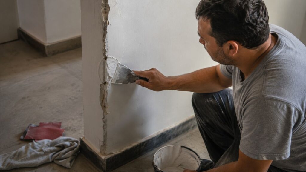 Como fazer massa para pequenos reparos em casa e corrigir buracos, falhas e cantos danificados