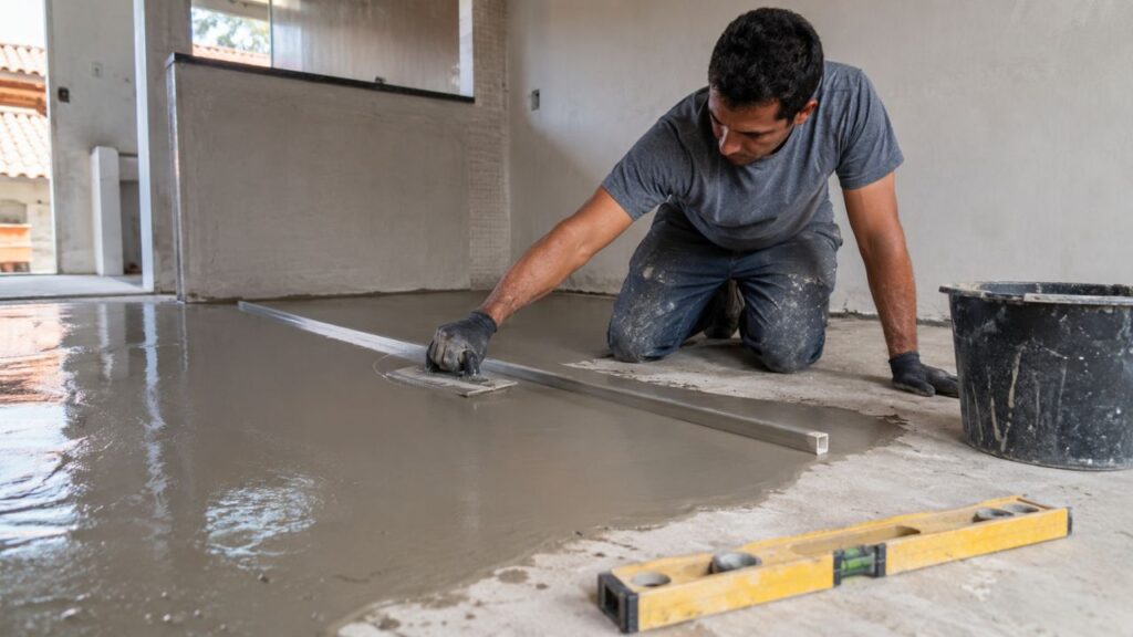 Como nivelar piso irregular sem quebrar tudo e preparar o ambiente para revestimento novo