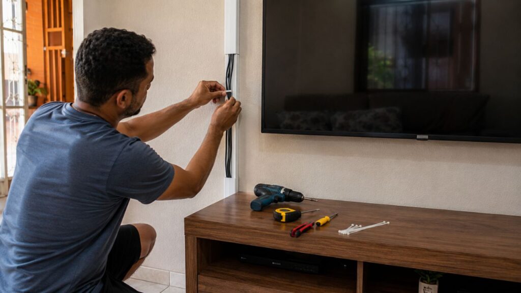 Casa organizada começa quando os cabos deixam de chamar atenção no meio da decoração