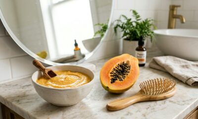 Como fazer uma máscara capilar de mamão que deixa o cabelo brilhante e fácil de pentear desde a primeira aplicação