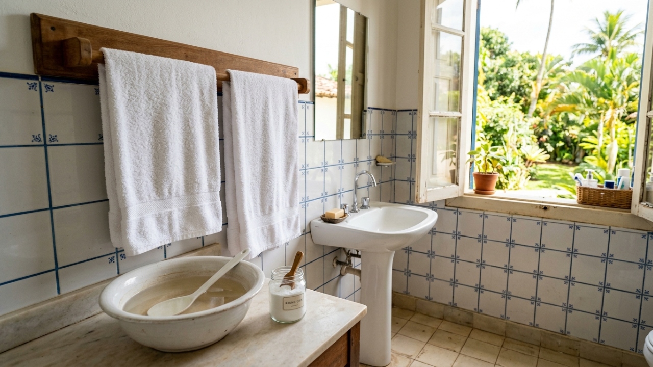 Nem vinagre nem água sanitária: o método japonês para remover odores de mofo das toalhas